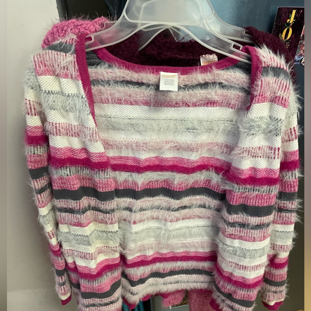 Fuzzy cardigans